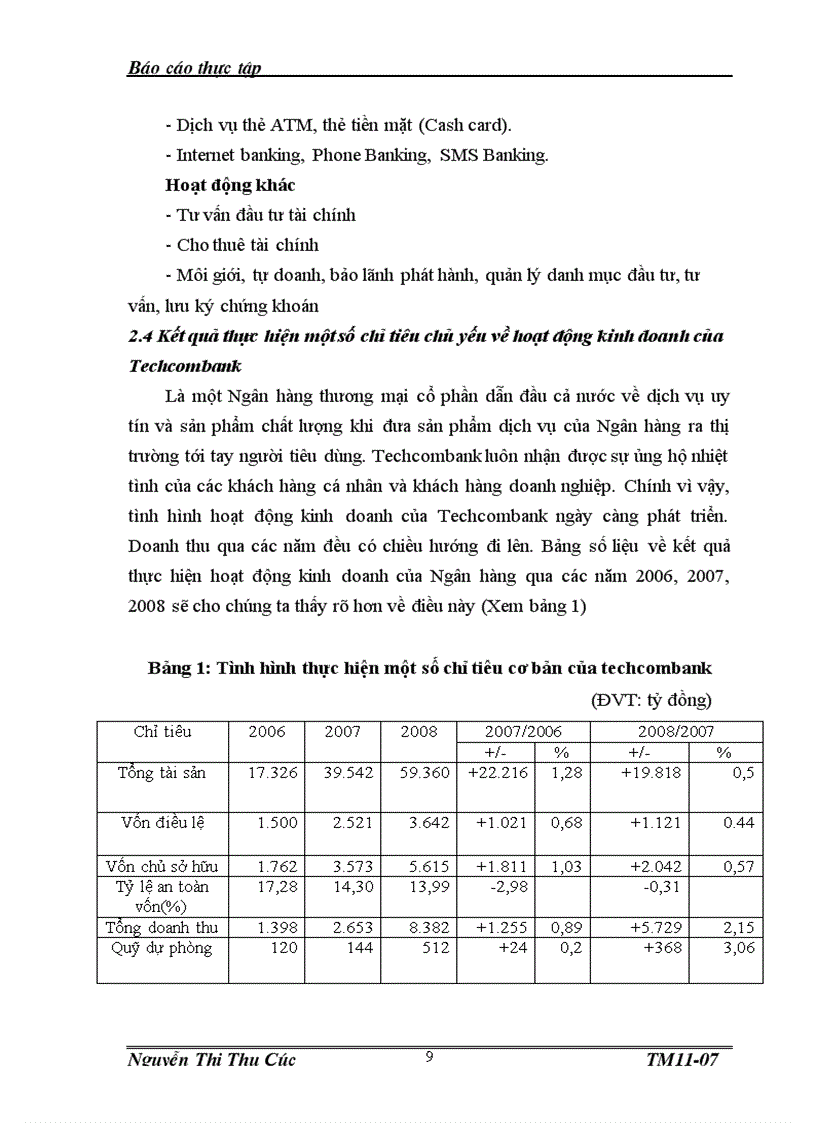 image for page Báo cáo thực tập tại Ngân hàng thương mại cổ phần Kỹ thương Việt Nam Techcombank