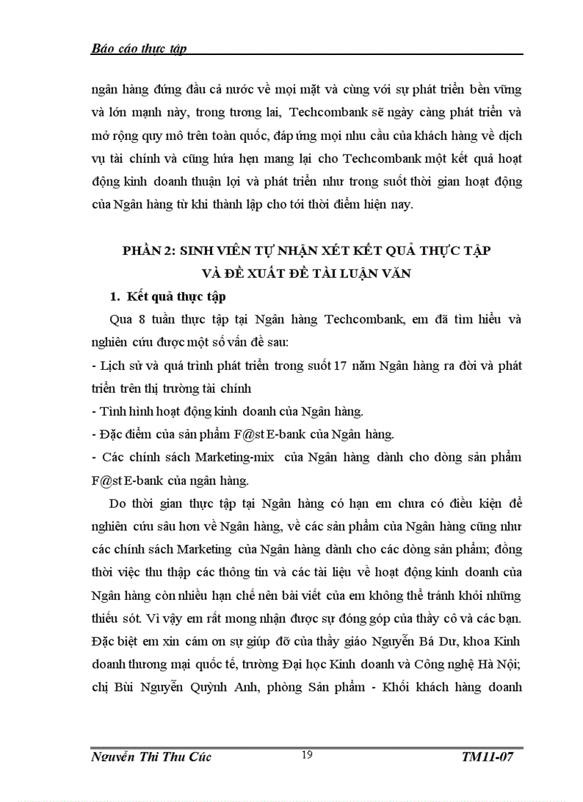 image for page Báo cáo thực tập tại Ngân hàng thương mại cổ phần Kỹ thương Việt Nam Techcombank