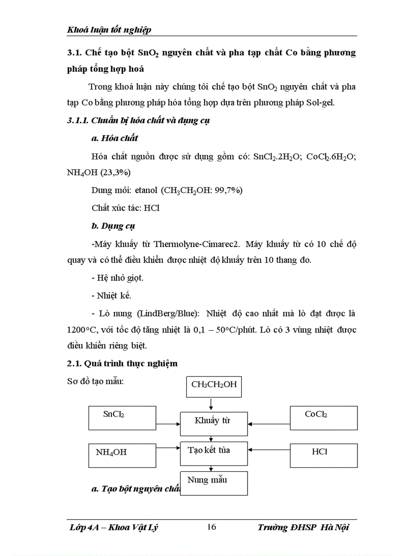 image for page Chế tạo bột SnO2 SnO2 Co và nghiên cứu cấu trúc kích thước hạt tính chất từ của chúng