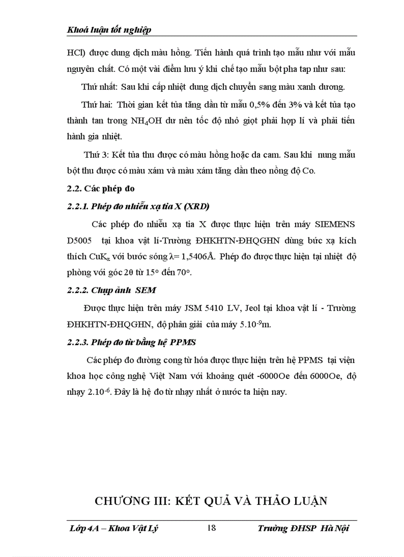 image for page Chế tạo bột SnO2 SnO2 Co và nghiên cứu cấu trúc kích thước hạt tính chất từ của chúng