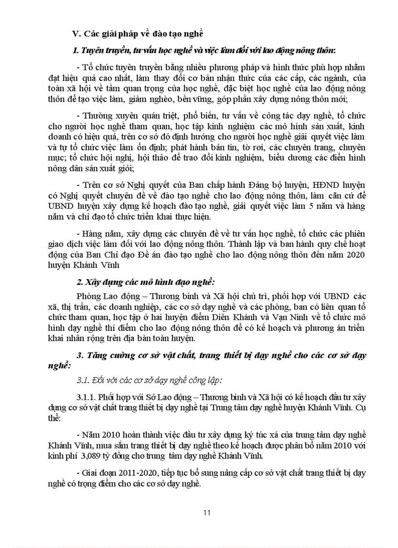 image for page Đào tạo nghề cho lao động nông thôn đến năm 2020 huyện Khánh Vĩnh