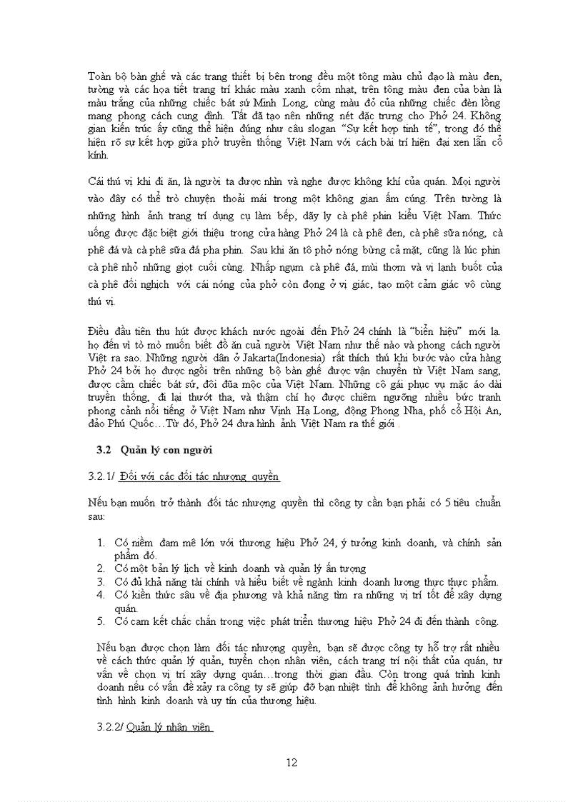 image for page Phở 24 và hình thức nhượng quyền kinh doanh