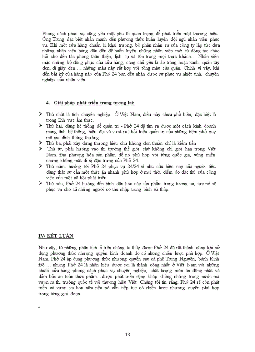 image for page Phở 24 và hình thức nhượng quyền kinh doanh