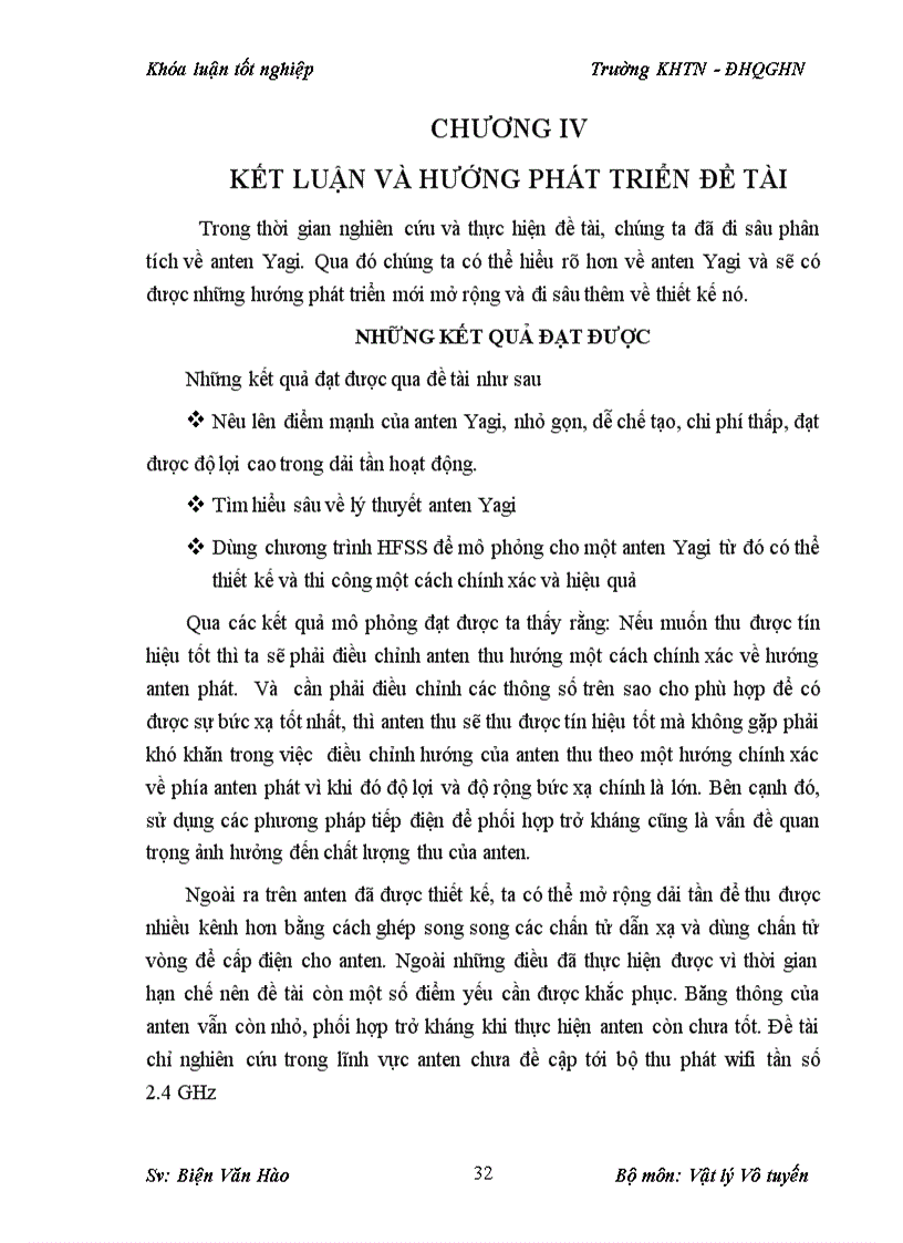 image for page Mô phỏng thiết kế anten yagi hoạt động ở tần số 2 4ghz
