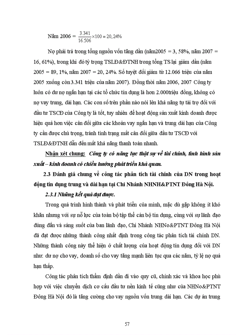 image for page Nâng cao chất lượng công tác phân tích tài chính của DN phục vụ hoạt động tín dụng trung và dài hạn tại chi nhánh NHNo PTNT Đông Hà Nội Thực trạng và giải pháp