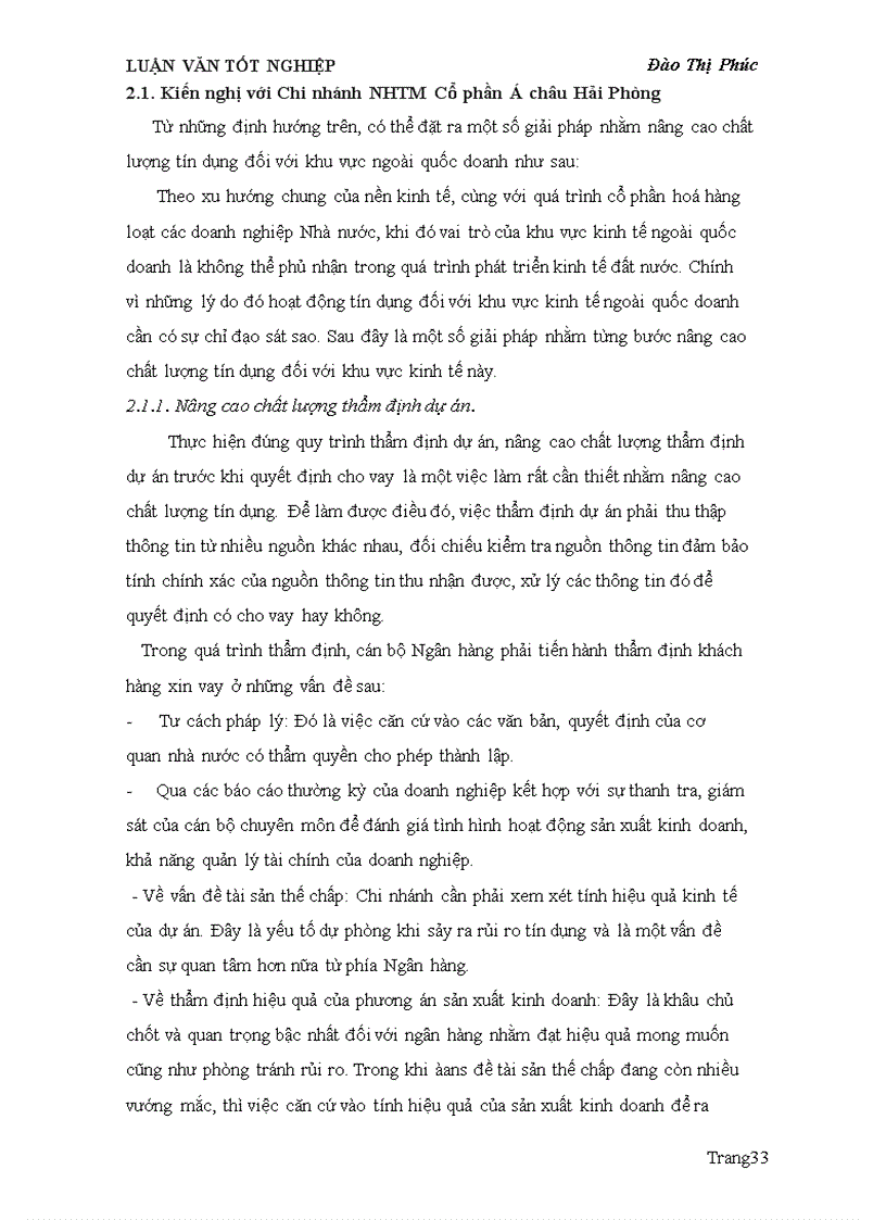 image for page Đề tài Giải pháp nâng cao chất lượng tín dụng đối với thành phần kinh tế ngoài quốc doanh