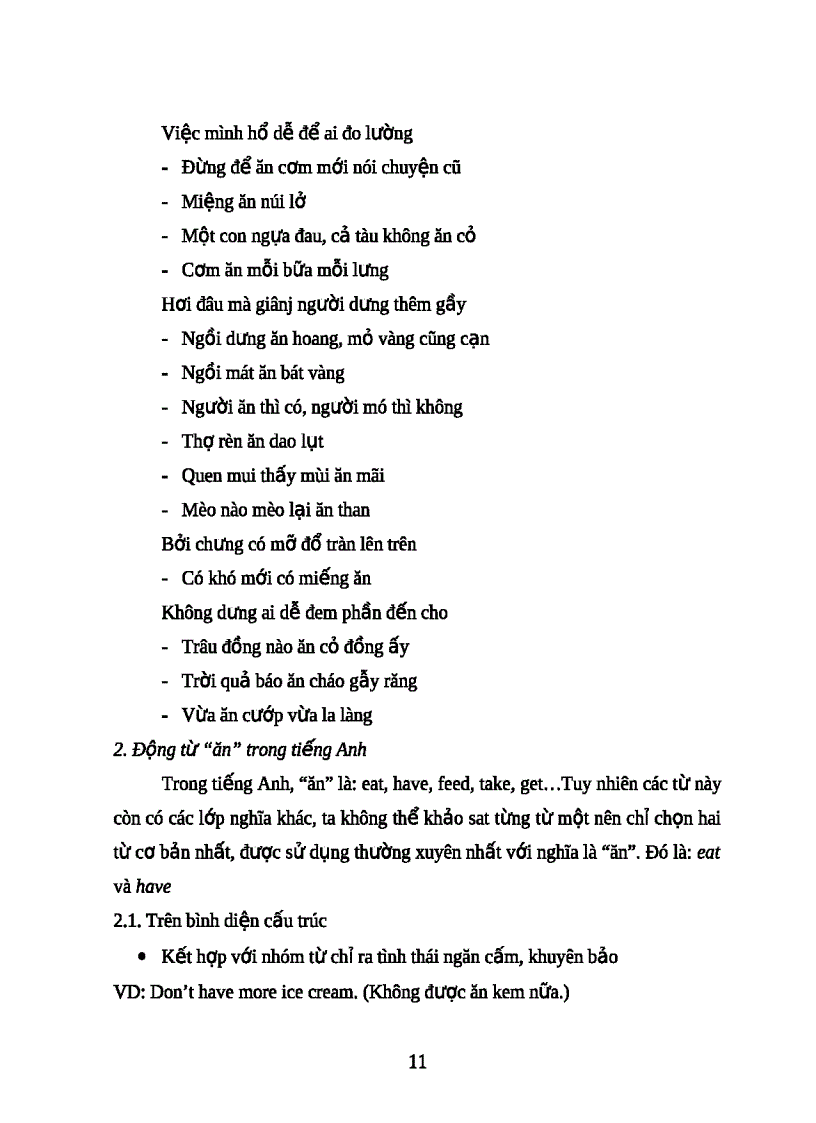 image for page Đối chiếu động từ ăn trong tiếng Việt và tiếng Anh