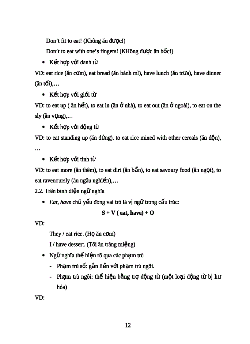 image for page Đối chiếu động từ ăn trong tiếng Việt và tiếng Anh