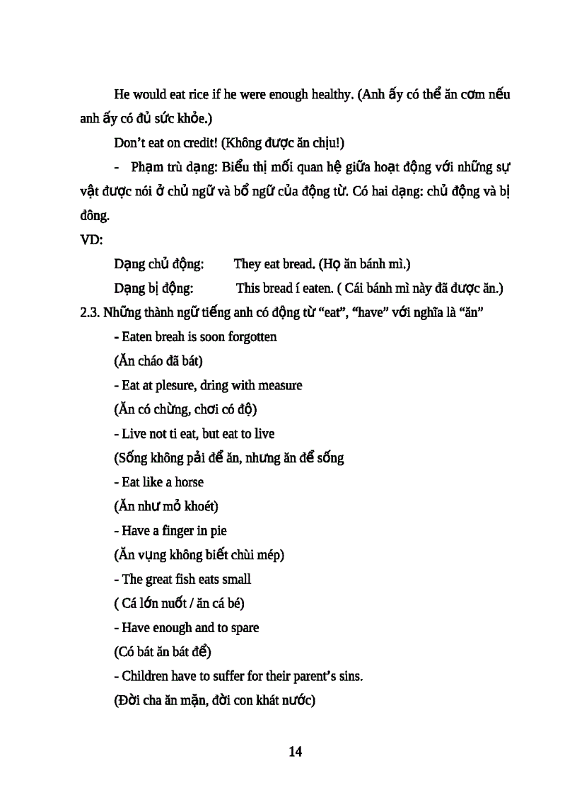 image for page Đối chiếu động từ ăn trong tiếng Việt và tiếng Anh