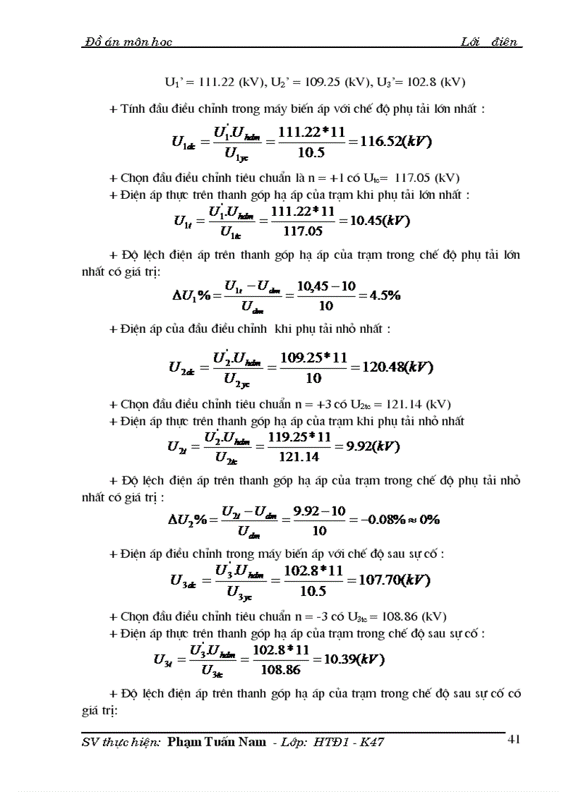 image for page Đồ án Thiết kế mạng lưới điện cho một khu vực