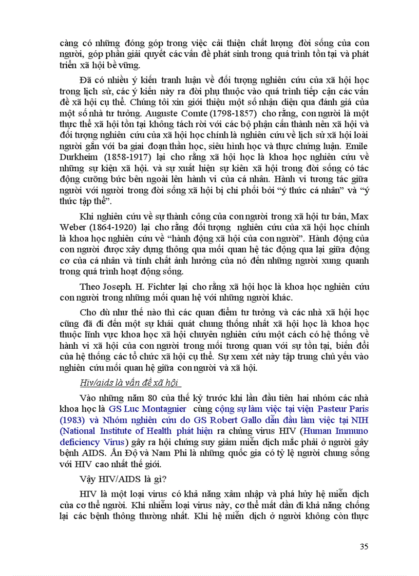 image for page Giáo Trình Xã hội học về HIV AIDS