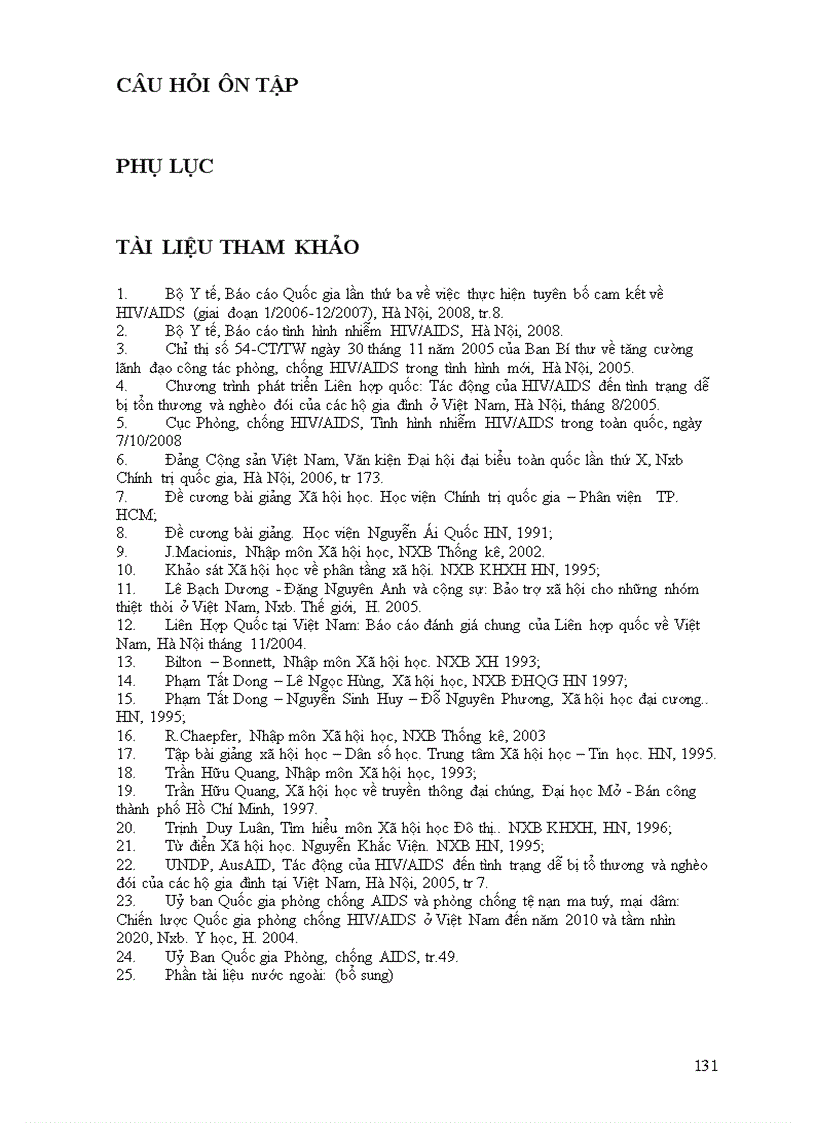 image for page Giáo Trình Xã hội học về HIV AIDS