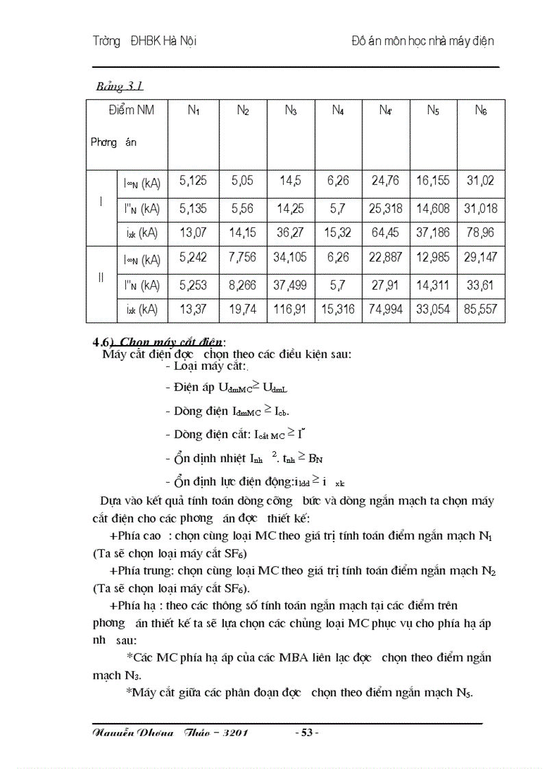 image for page Thiết kế phần điện nhà máy thuỷ điện công suất 228 MW Nguyễn Phương Thảo