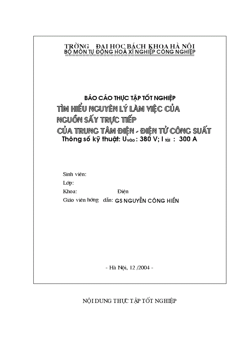 image for page Tìm hiểu nguyên lý làm việc của nguồn sấy trực tiếp của trung tâm điện điện tử công suất