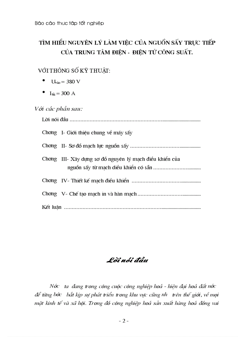 image for page Tìm hiểu nguyên lý làm việc của nguồn sấy trực tiếp của trung tâm điện điện tử công suất