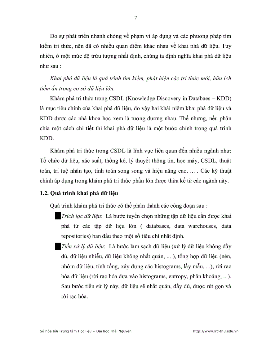 image for page Lựa chọn thuộc tính trong Khai Phá Dữ Liệu