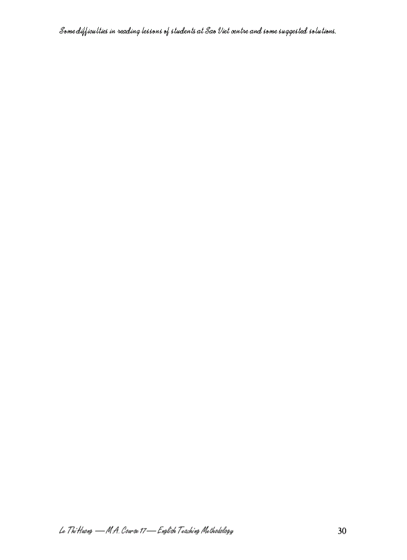 image for page Some dificultiies in reading lessons of students at Sao Viet Center and some suggested solutions