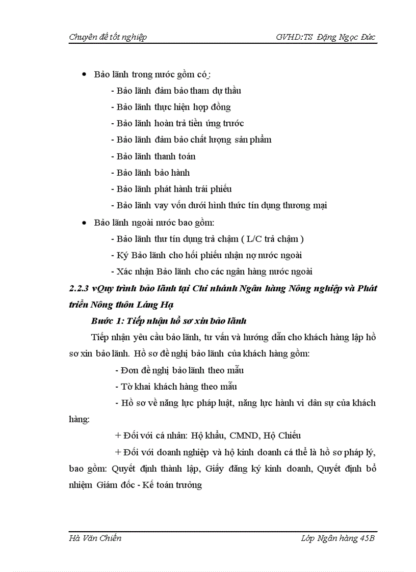 image for page Một số giải pháp nhằm hoàn thiện nghiệp vụ bảo lãnh tại Chi nhánh Ngân hàng Nông nghiệp và Phát triển Nông thôn Láng Hạ