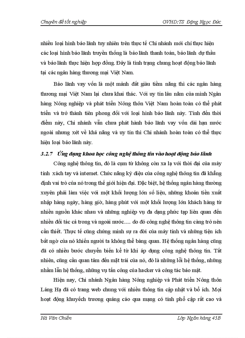 image for page Một số giải pháp nhằm hoàn thiện nghiệp vụ bảo lãnh tại Chi nhánh Ngân hàng Nông nghiệp và Phát triển Nông thôn Láng Hạ