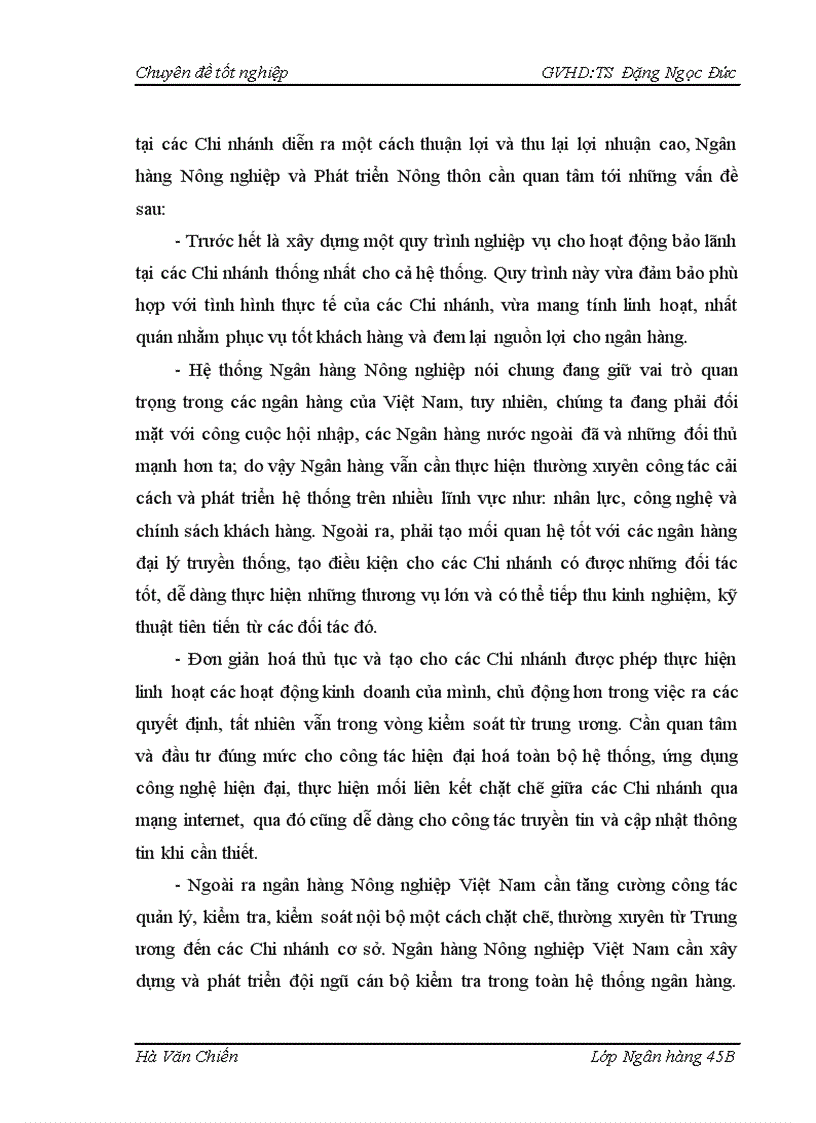 image for page Một số giải pháp nhằm hoàn thiện nghiệp vụ bảo lãnh tại Chi nhánh Ngân hàng Nông nghiệp và Phát triển Nông thôn Láng Hạ