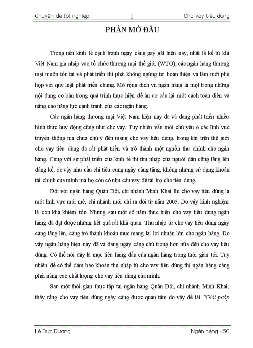 image for page Giải pháp nâng cao chất lượng cho vay tiêu dùng tại ngân hàng thương mại cổ phần Quân Đội chi nhánh Minh Khai
