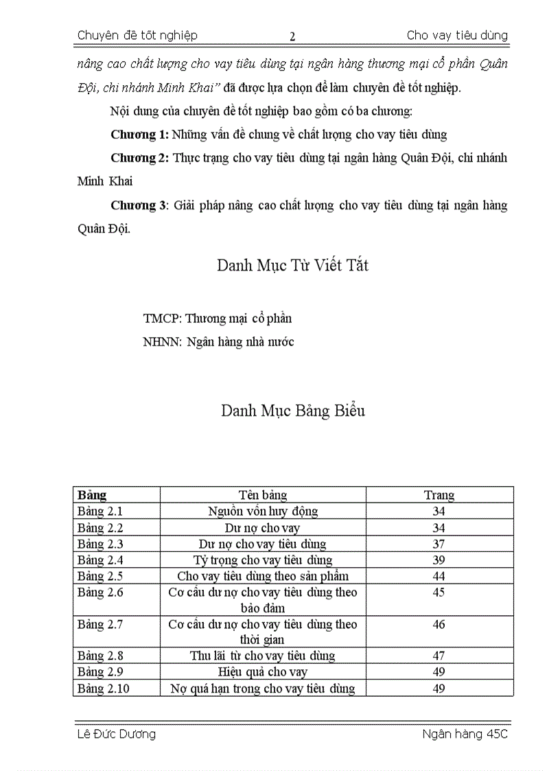 image for page Giải pháp nâng cao chất lượng cho vay tiêu dùng tại ngân hàng thương mại cổ phần Quân Đội chi nhánh Minh Khai