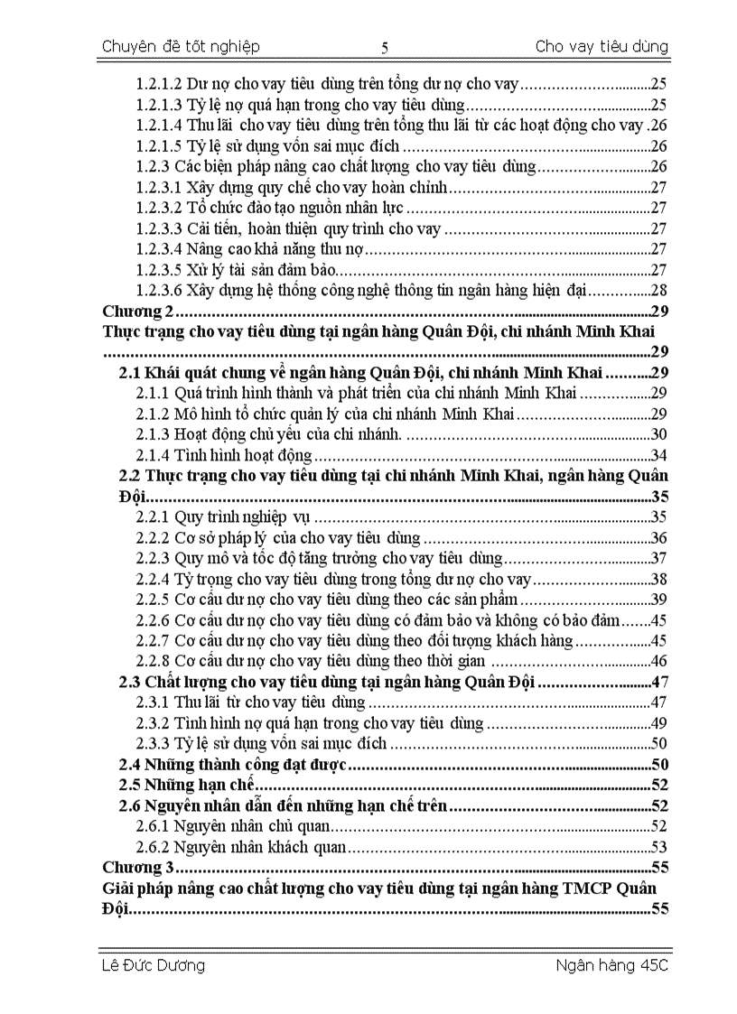 image for page Giải pháp nâng cao chất lượng cho vay tiêu dùng tại ngân hàng thương mại cổ phần Quân Đội chi nhánh Minh Khai