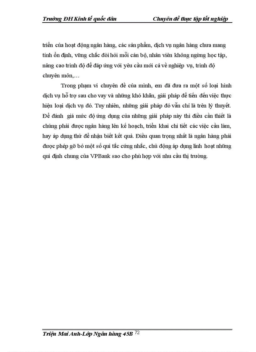 image for page Áp dụng dịch vụ hỗ trợ sau cho vay nhằm nâng cao khả năng thu nợ của Ngân hàng thương mại cổ phần các doanh nghiệp ngoài quốc doanh VPBank