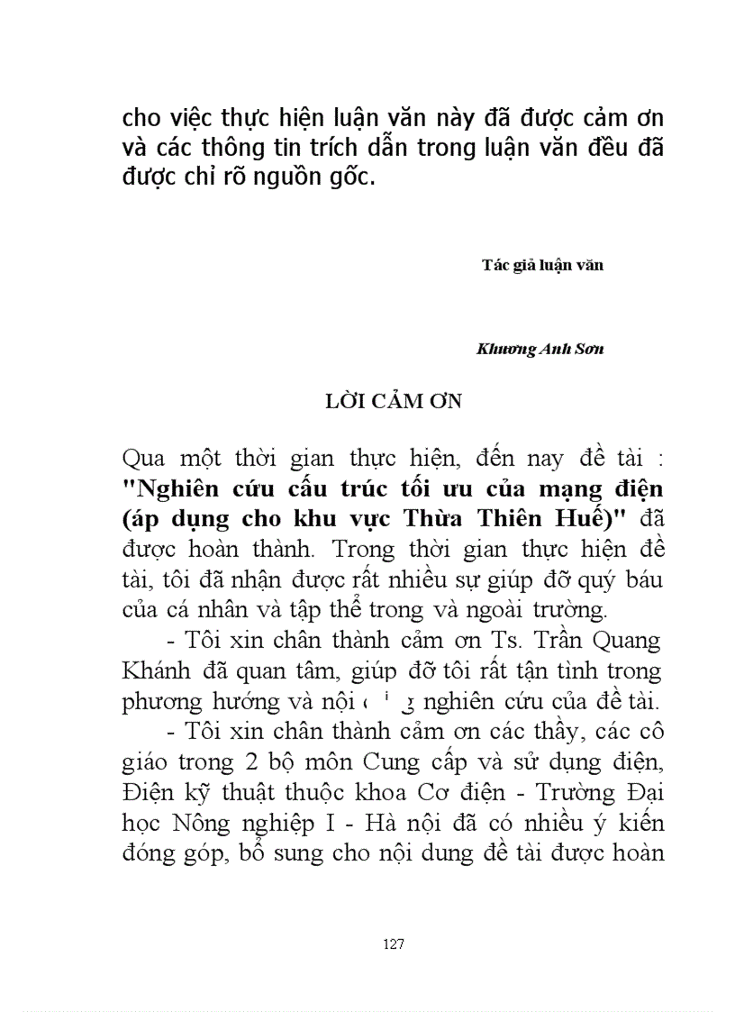 image for page Luận Văn Tốt Nghiệp Nghiên cứu cấu trúc tối ưu của mạng điện