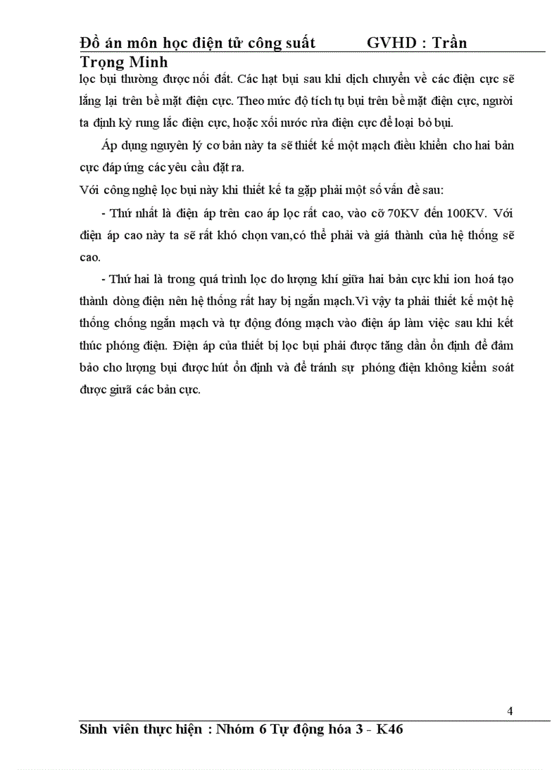 image for page Thiết kế mạch điều khiển cho hệ thống lọc bụi tĩnh điện