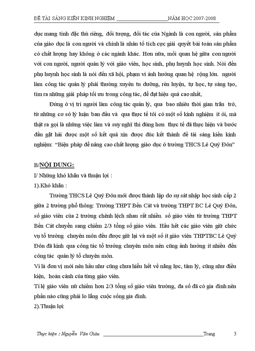 image for page Biện pháp để nâng cao chất lượng giáo dục ở trường THCS Lê Quý Đôn