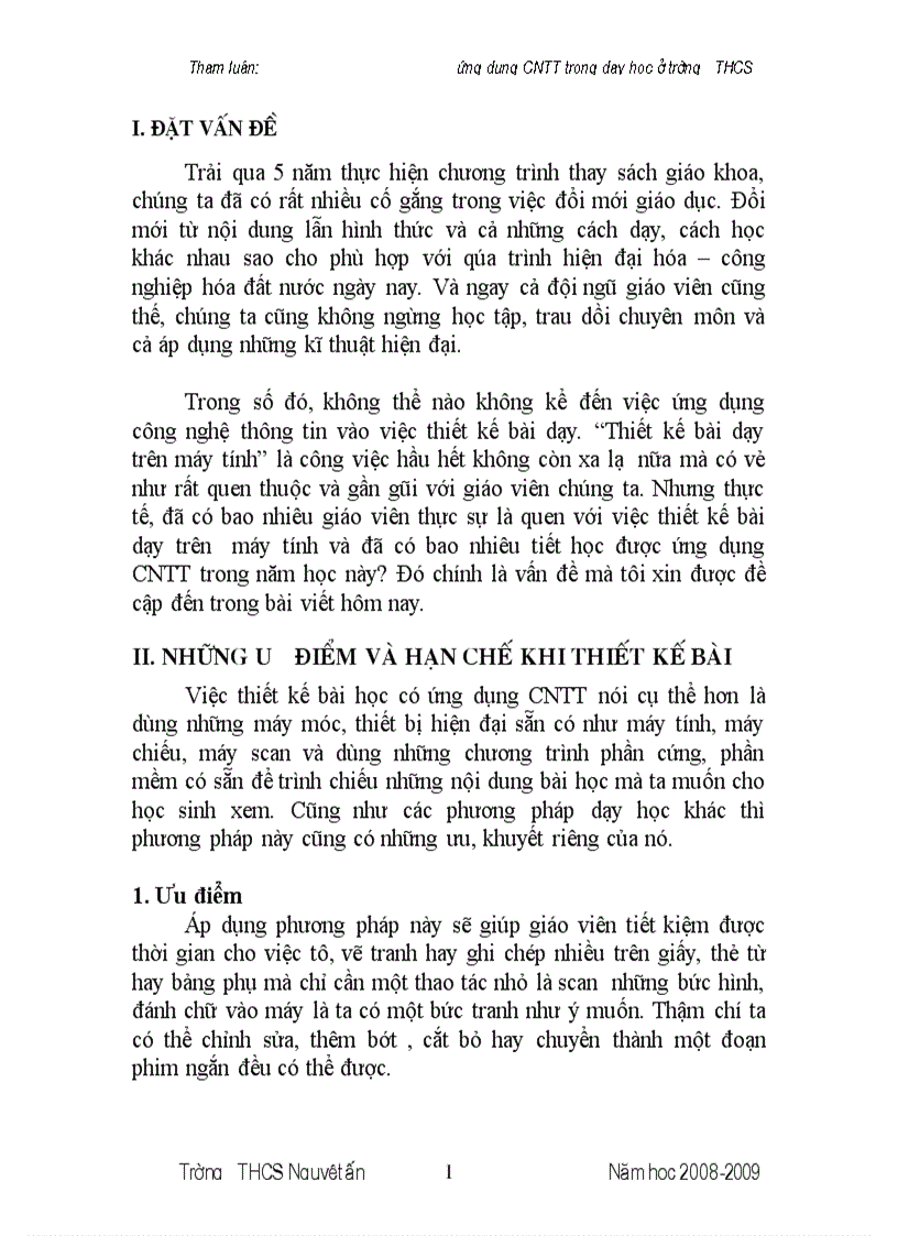 image for page Ứng dụng cntt trong dạy học ở trường thcs