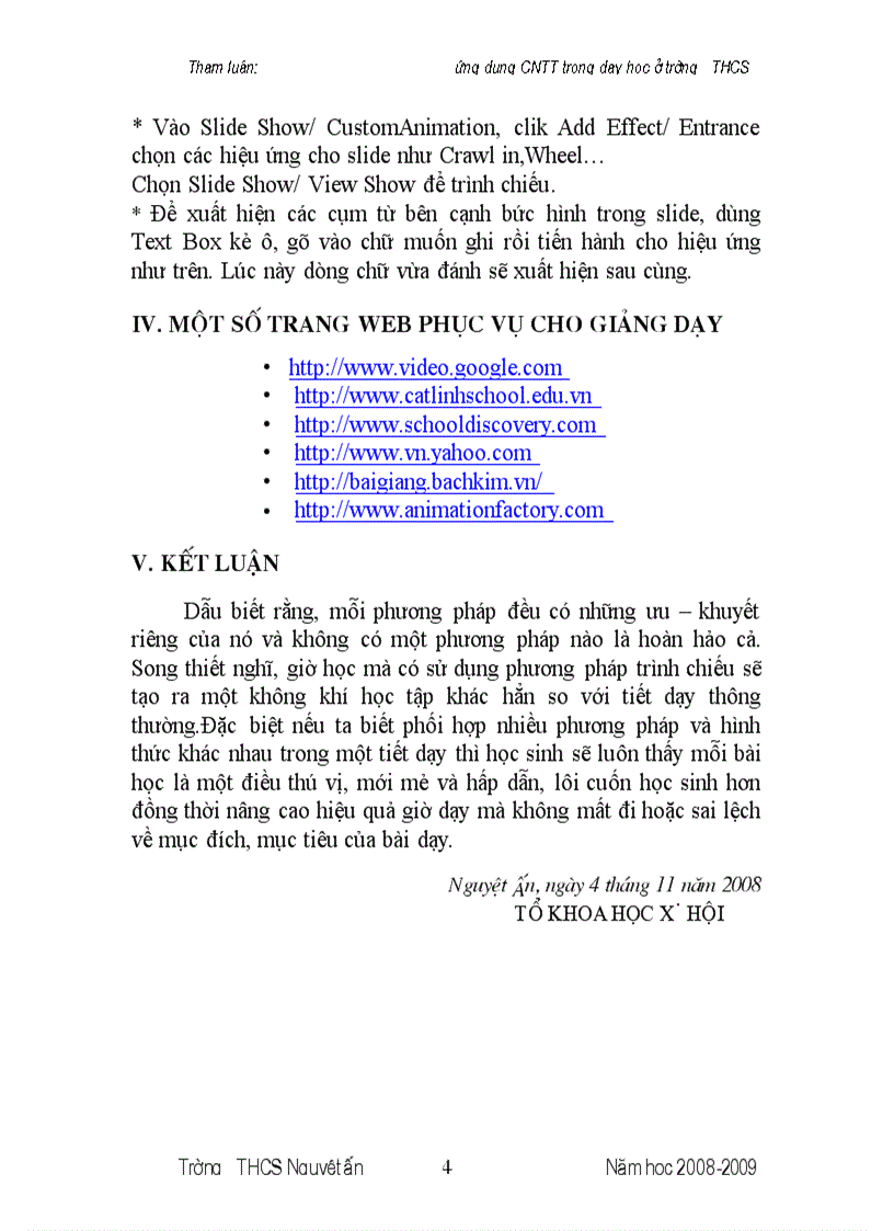 image for page Ứng dụng cntt trong dạy học ở trường thcs