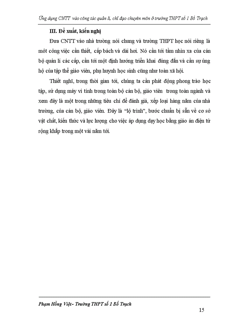 image for page Ứng dụng CNTT vào công tác quản lí chỉ đạo chuyên môn ở trường THPT số 1 Bố Trạch