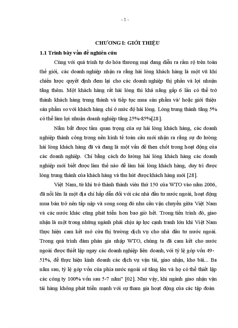 image for page TS073 Đo lường mức độ hài lòng khách hàng về dịch vụ giao nhận hàng không tại Công ty Cổ phần Giao nhận Vận tải và Thương mại Vinalink