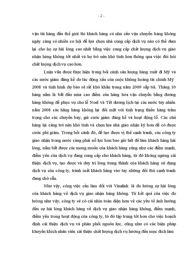 image for page TS073 Đo lường mức độ hài lòng khách hàng về dịch vụ giao nhận hàng không tại Công ty Cổ phần Giao nhận Vận tải và Thương mại Vinalink