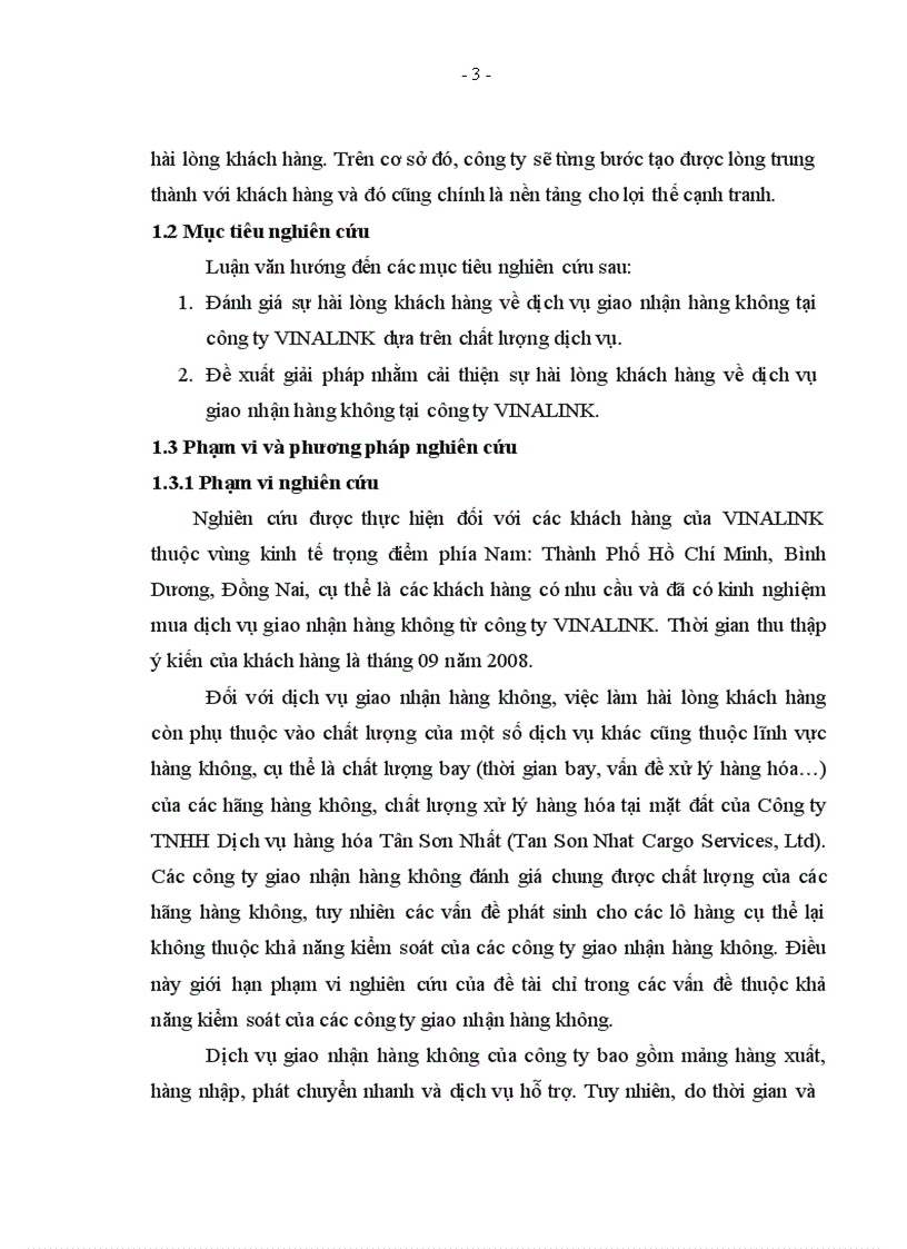 image for page TS073 Đo lường mức độ hài lòng khách hàng về dịch vụ giao nhận hàng không tại Công ty Cổ phần Giao nhận Vận tải và Thương mại Vinalink