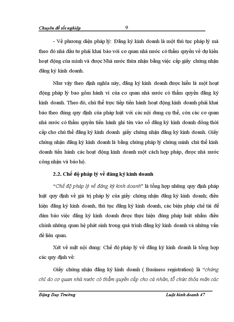 image for page Chế độ pháp lý về đăng ký kinh doanh đối với các loại hình doanh nghiệp theo quy định của Luật doanh nghiệp 2005 Thực tiễn áp dụng trên địa bàn tỉnh Điện Biên