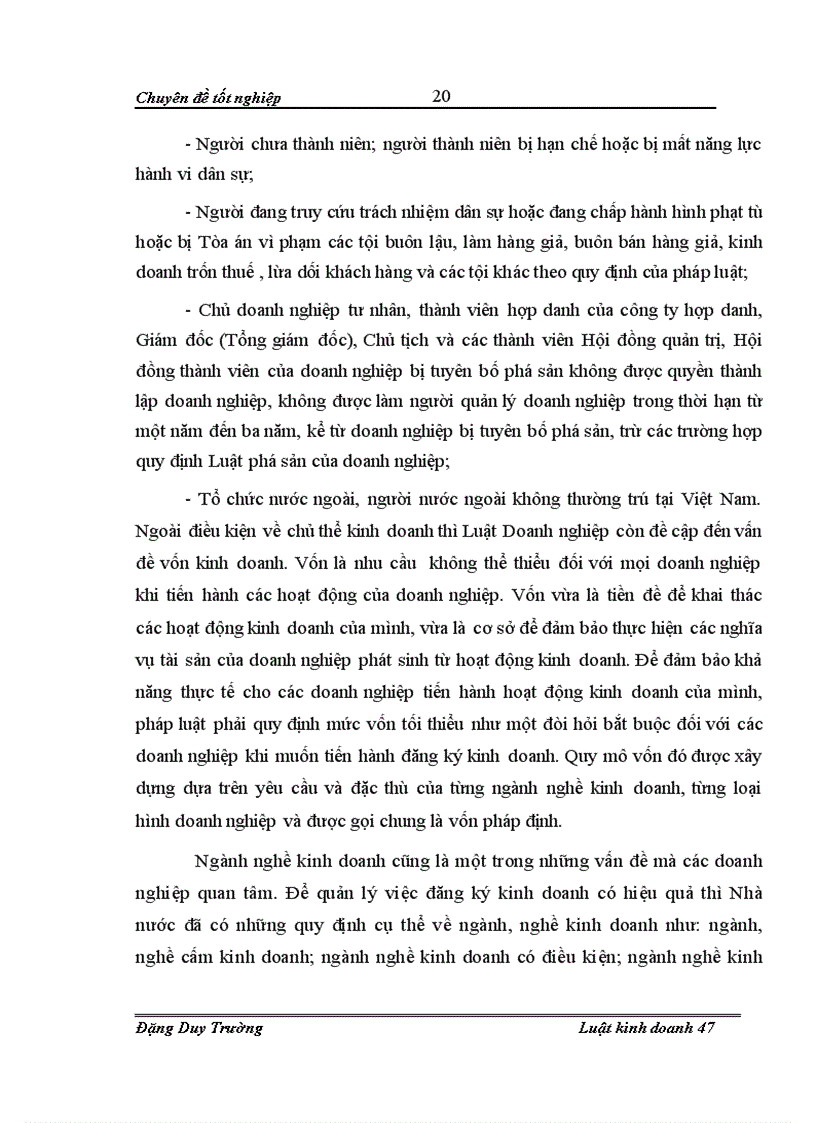 image for page Chế độ pháp lý về đăng ký kinh doanh đối với các loại hình doanh nghiệp theo quy định của Luật doanh nghiệp 2005 Thực tiễn áp dụng trên địa bàn tỉnh Điện Biên