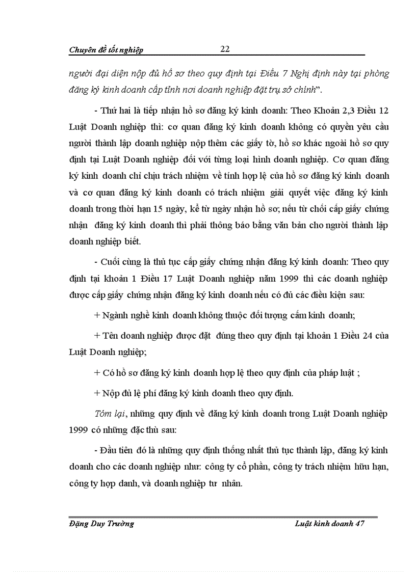 image for page Chế độ pháp lý về đăng ký kinh doanh đối với các loại hình doanh nghiệp theo quy định của Luật doanh nghiệp 2005 Thực tiễn áp dụng trên địa bàn tỉnh Điện Biên