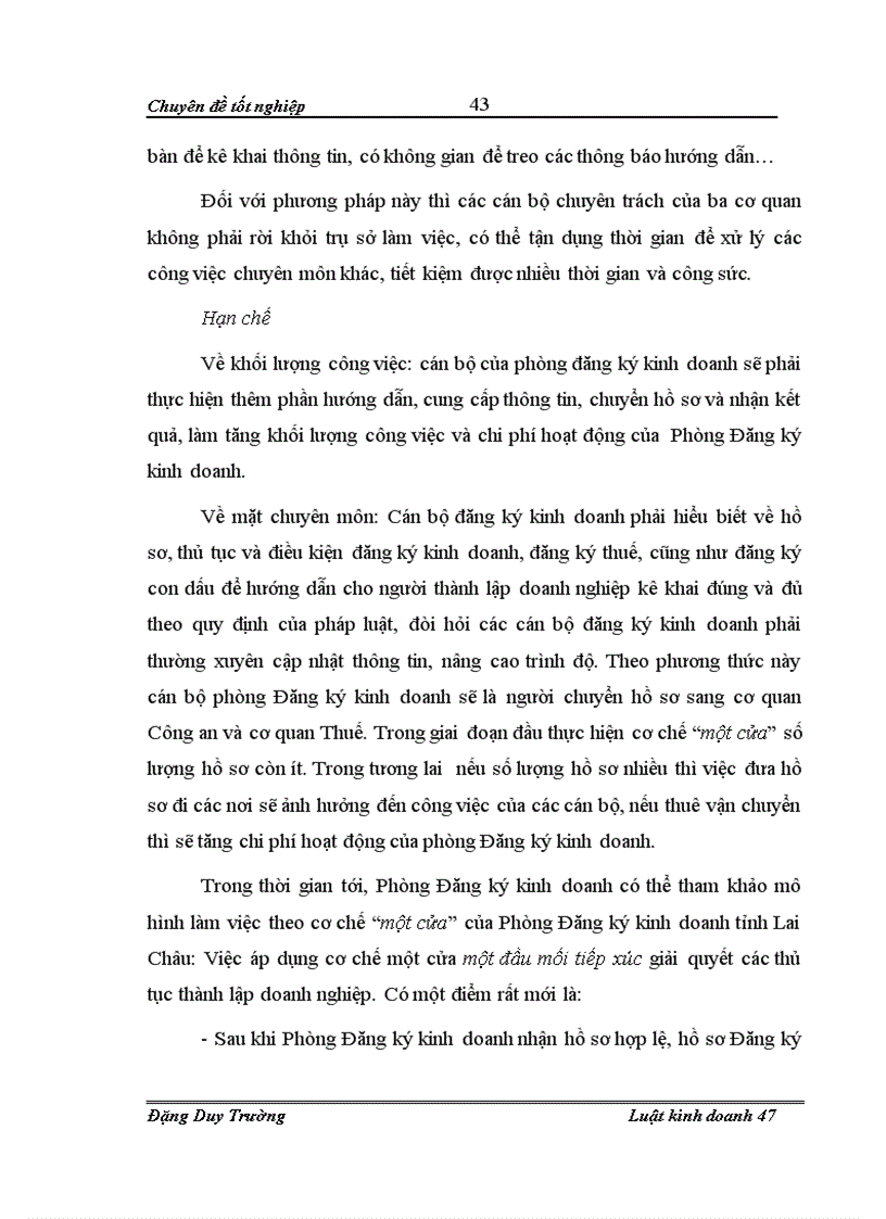 image for page Chế độ pháp lý về đăng ký kinh doanh đối với các loại hình doanh nghiệp theo quy định của Luật doanh nghiệp 2005 Thực tiễn áp dụng trên địa bàn tỉnh Điện Biên