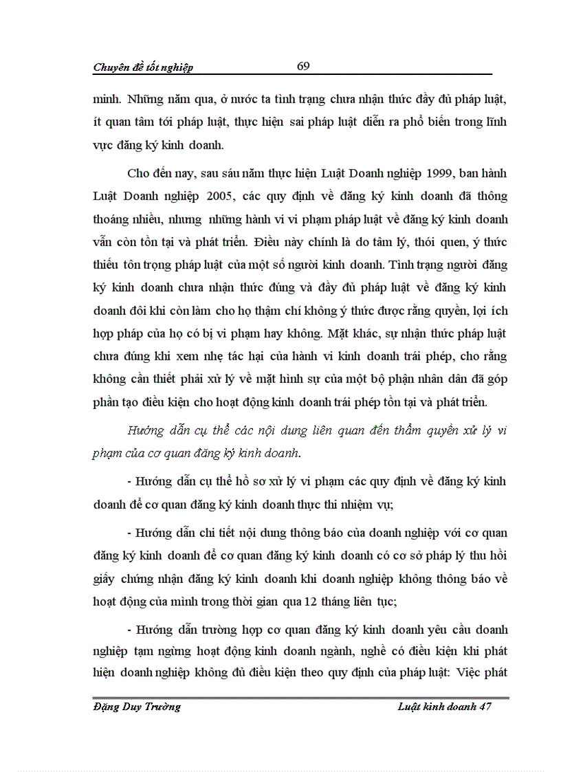 image for page Chế độ pháp lý về đăng ký kinh doanh đối với các loại hình doanh nghiệp theo quy định của Luật doanh nghiệp 2005 Thực tiễn áp dụng trên địa bàn tỉnh Điện Biên