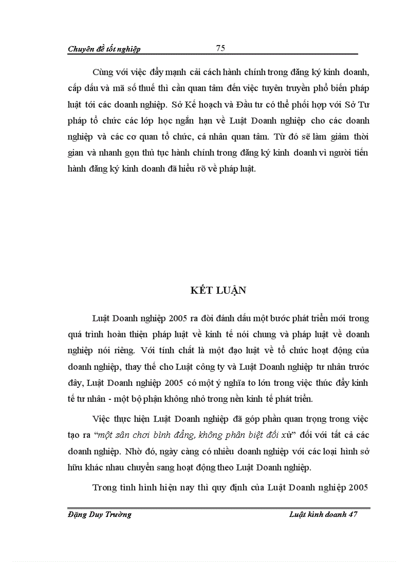 image for page Chế độ pháp lý về đăng ký kinh doanh đối với các loại hình doanh nghiệp theo quy định của Luật doanh nghiệp 2005 Thực tiễn áp dụng trên địa bàn tỉnh Điện Biên