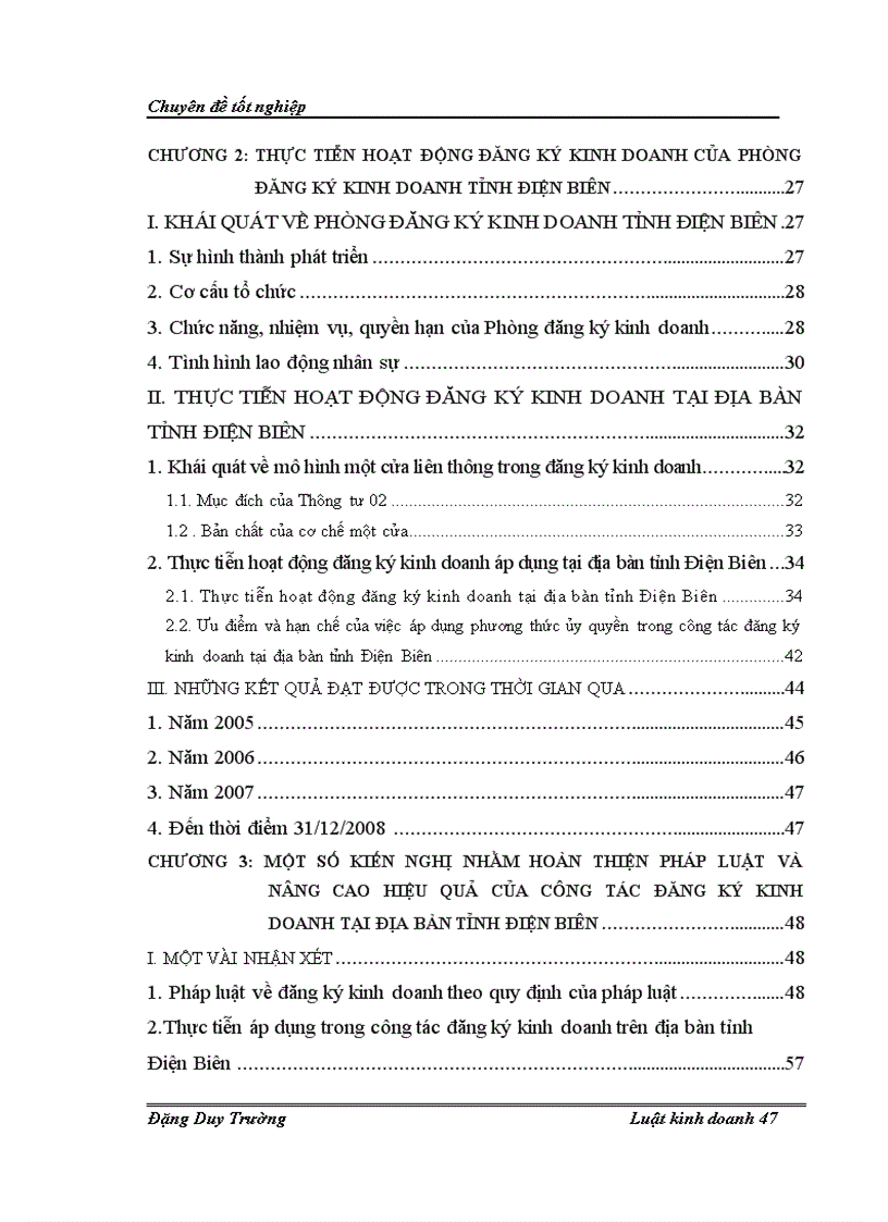 image for page Chế độ pháp lý về đăng ký kinh doanh đối với các loại hình doanh nghiệp theo quy định của Luật doanh nghiệp 2005 Thực tiễn áp dụng trên địa bàn tỉnh Điện Biên