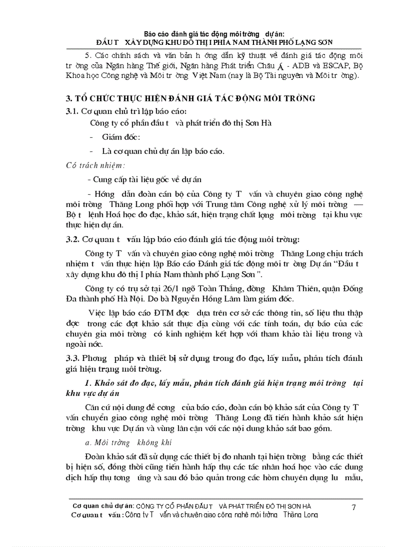 image for page Đánh giá tác động môi trường dự án đầu tư xây dựng khu đô thị i phía nam thành phố lạng sơn