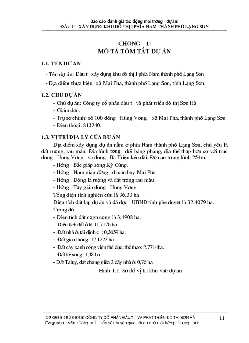 image for page Đánh giá tác động môi trường dự án đầu tư xây dựng khu đô thị i phía nam thành phố lạng sơn