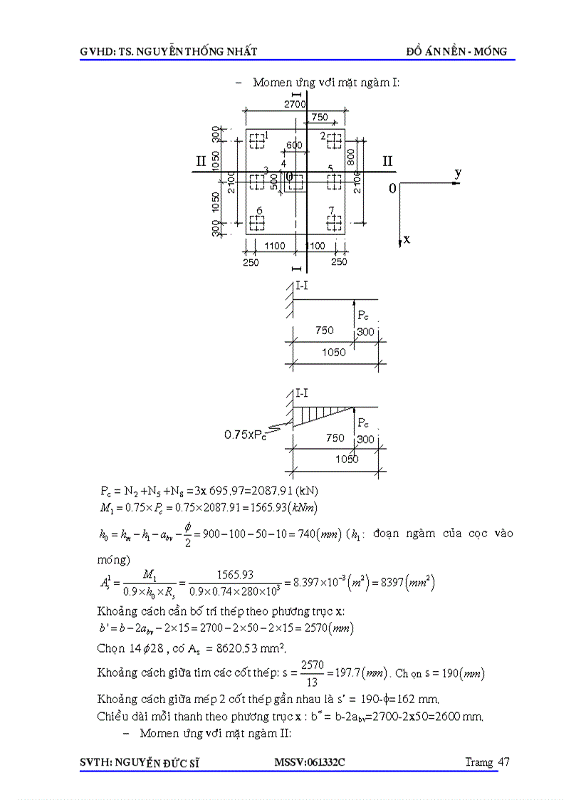 image for page Đồ án nền móng bản vẽ thuyết minh bản tra excel