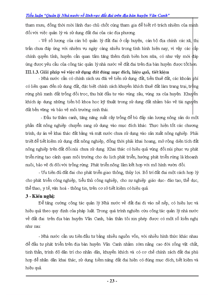 image for page Quản lý Nhà nước về lĩnh vực đất đai trên địa bàn huyện Vân Canh
