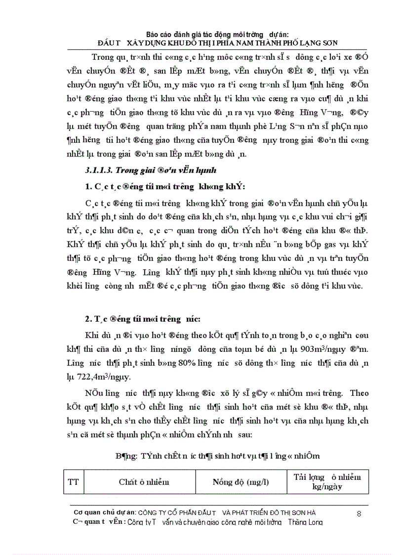 image for page Đánh giá tác động môi trường dự án đầu tư xây dựng khu đô thị i phía nam thành phố lạng sơn