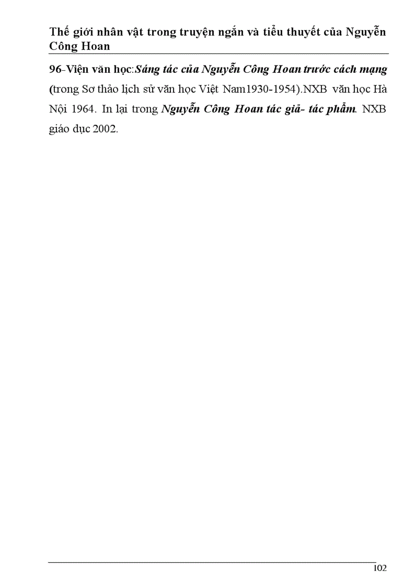 image for page Thế giới nhân vật trong truyện ngắn và tiểu thuyết của Nguyễn Công Hoan